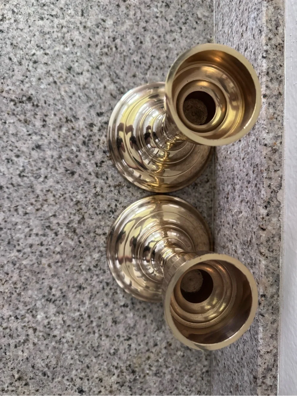 Solid Brass Candlestick Pair